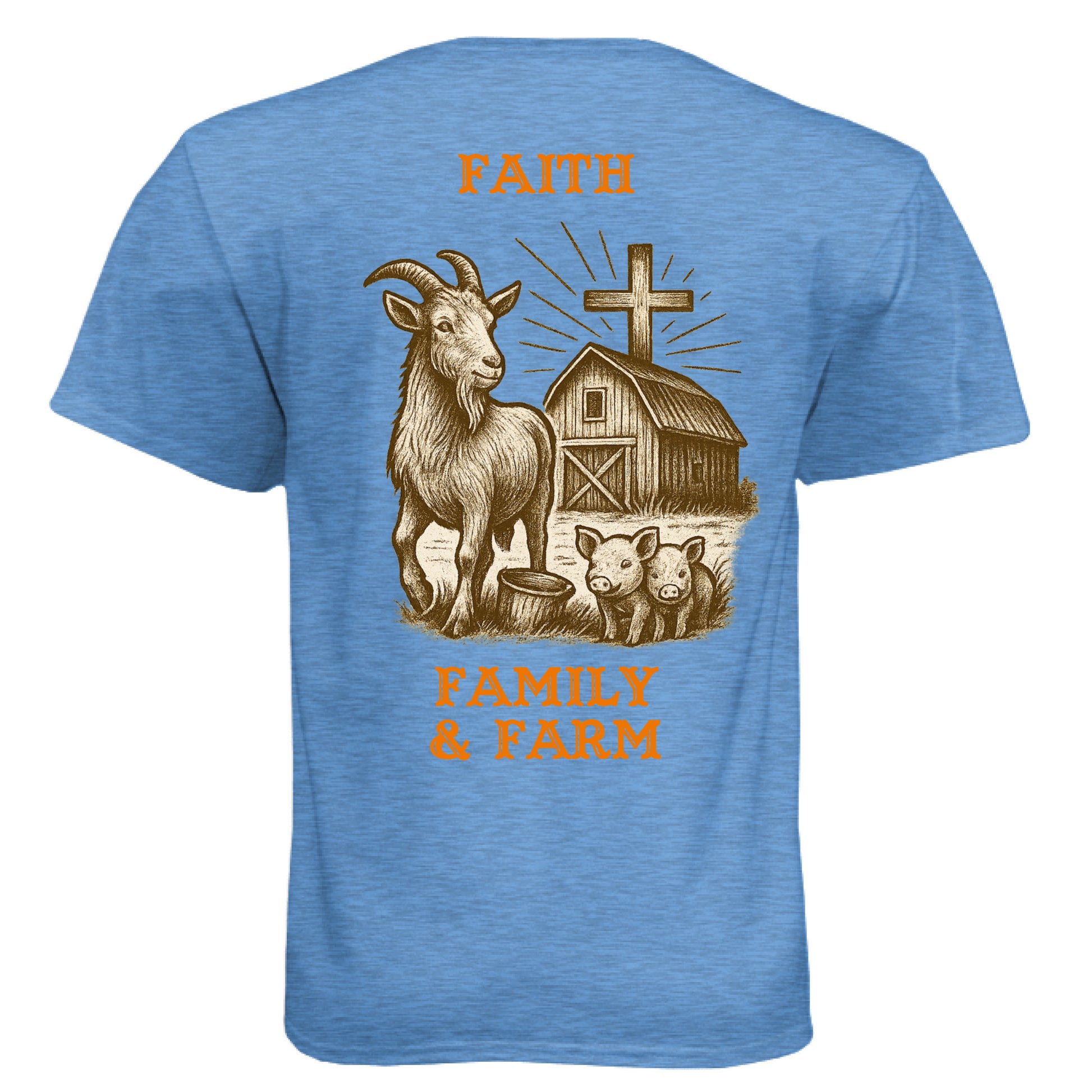 Heather Columbia Blue - BACK